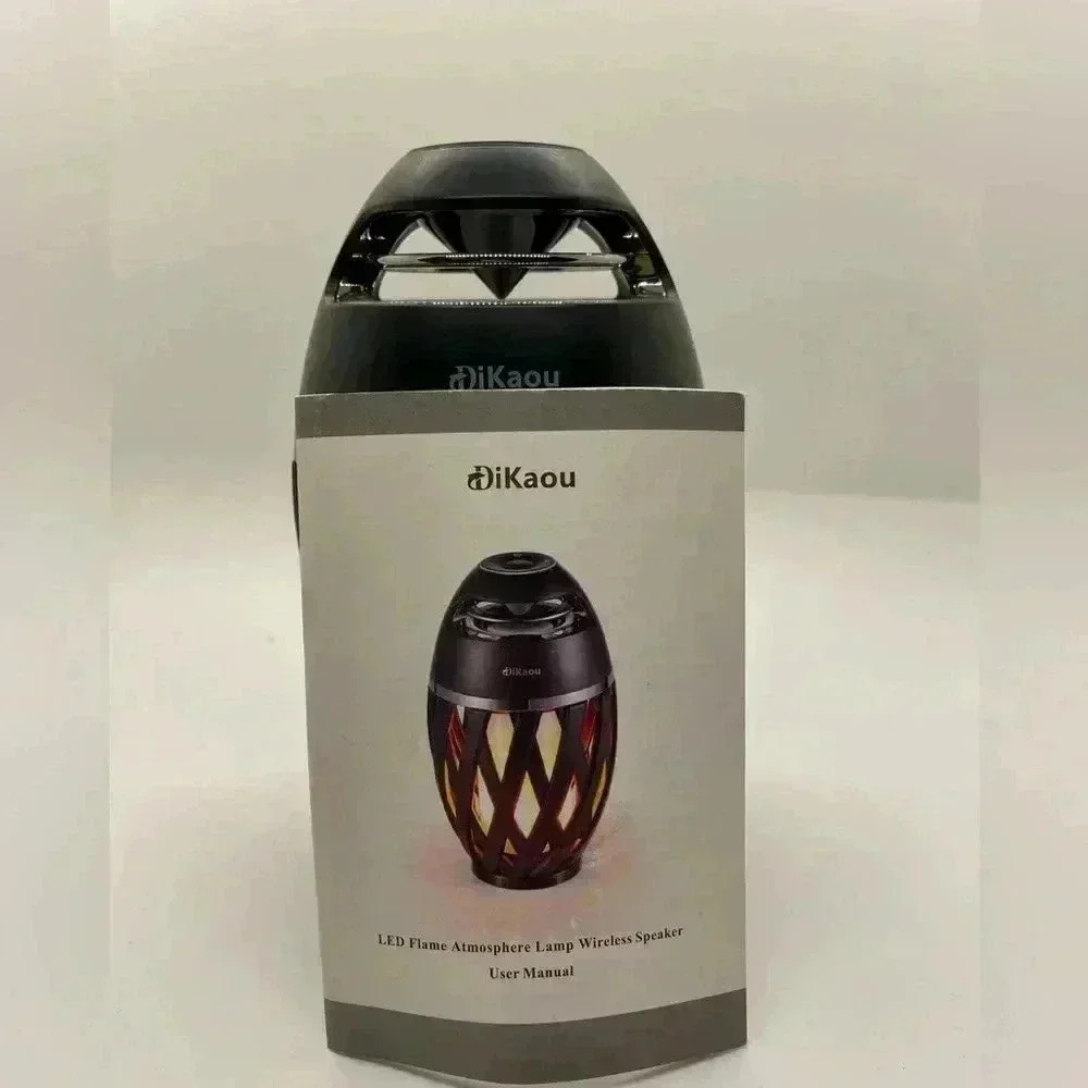 DiKaou LED Flame Atmosphere Lamp Wireless Speaker, new without box